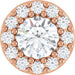Ladies Natural Diamond Halo-Style Pendant (I1, G-H) — 14K Rose Gold
