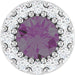 Ladies Natural Alexandrite Natural Diamond Halo-Style Pendant (Si2-Si3, G-H) — Platinum
