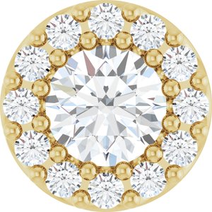 Ladies Natural Diamond Halo-Style Pendant (I1, G-H) — 14K Yellow Gold