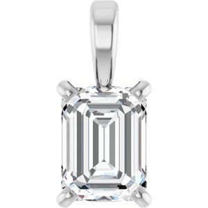 Ladies Natural Diamond Pendant (Si1, Ghi) — Platinum