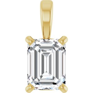 Ladies Natural Diamond Pendant (Si1, Ghi) — 14K Yellow Gold