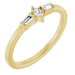 Ladies Natural Diamond Semi-Set Stackable Ring (I1, GHI) — 14K Yellow Gold