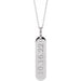 Ladies Natural Diamond Engravable Bar Necklace (Si2-Si3, G-H) — 14K White Gold