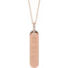 Ladies Natural Diamond Engravable Bar Necklace (Si2-Si3, G-H) — 14K Rose Gold