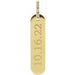 Ladies Natural Diamond Engravable Bar Pendant (Si2-Si3, G-H) — 14K Yellow Gold