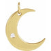 Ladies Natural Diamond Crescent Moon Pendant (I1, G-H) — 14K Yellow Gold