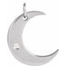 Ladies Natural Diamond Crescent Moon Pendant (Si2-Si3, G-H) — Platinum