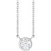 Ladies Natural Diamond Hidden Halo Necklace (I1, G-H) — 14K White Gold
