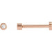 Ladies Natural Diamond Earring — 14K Rose Gold