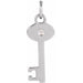 Ladies Natural Diamond Key Pendant (Si2-Si3, G-H) — Platinum
