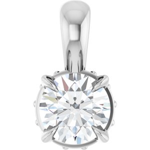 Ladies Natural Diamond Pendant (Si2-Si3, G-H) — Platinum
