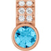 Ladies Natural Aquamarine Natural Diamond Pendant (I1, G-H) — 14K Rose Gold