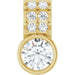 Ladies Natural White Sapphire Natural Diamond Pendant (I1, G-H) — 14K Yellow Gold