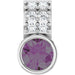 Ladies Natural Alexandrite Natural Diamond Pendant (I1, G-H) — Sterling Silver