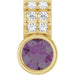 Ladies Natural Alexandrite Natural Diamond Pendant (I1, G-H) — 14K Yellow Gold