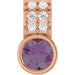 Ladies Natural Alexandrite Natural Diamond Pendant (I1, G-H) — 14K Rose Gold