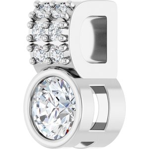 Lab-Grown Diamond Accented Bezel-Set Pendant