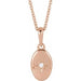 Ladies Natural Diamond Star Necklace (I1, G-H) — 14K Rose Gold