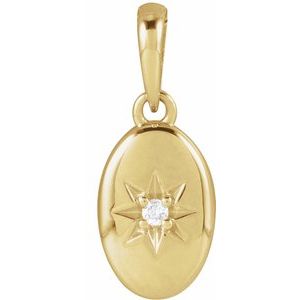 Ladies Natural Diamond Star Pendant (I1, G-H) — 14K Yellow Gold