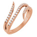 Ladies Natural Diamond Bypass Ring (I1, G-H) — 14K Rose Gold