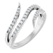 Ladies Natural Diamond Bypass Ring (I1, G-H) — 14K White Gold