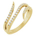Ladies Natural Diamond Bypass Ring (I1, G-H) — 14K Yellow Gold