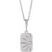 Ladies Natural Diamond Sun Necklace (I1, G-H) — 14K White Gold