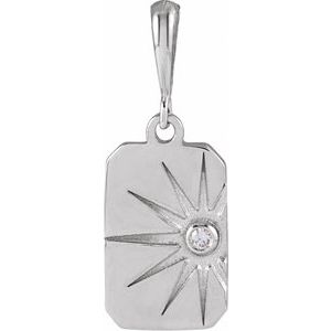 Ladies Natural Diamond Sun Pendant (I1, G-H) — Sterling Silver