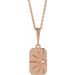Ladies Natural Diamond Sun Necklace (I1, G-H) — 14K Rose Gold