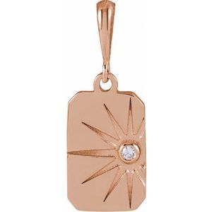 Ladies Natural Diamond Sun Pendant (I1, G-H) — 14K Rose Gold