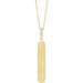Ladies Natural Diamond Engravable Bar Necklace (I1, G-H) — 14K Yellow Gold