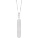 Ladies Natural Diamond Engravable Bar Necklace (Si2-Si3, G-H) — Platinum