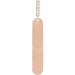 Ladies Natural Diamond Engravable Bar Pendant (I1, G-H) — 14K Rose Gold