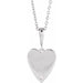 Ladies Natural Diamond Engravable Heart Necklace (I1, G-H) — Sterling Silver