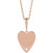 Ladies Natural Diamond Engravable Heart Necklace (I1, G-H) — 14K Rose Gold