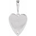 Ladies Natural Diamond Engravable Heart Pendant (Si2-Si3, G-H) — Platinum