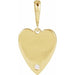 Ladies Natural Diamond Engravable Heart Pendant (I1, G-H) — 14K Yellow Gold