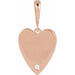 Ladies Natural Diamond Engravable Heart Pendant (I1, G-H) — 14K Rose Gold