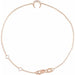 Ladies Natural Diamond Crescent Moon 6 1/2-7 1/2 Bracelet (I1, G-H) — 14K Rose Gold