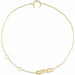 Ladies Natural Diamond Crescent Moon 6 1/2-7 1/2 Bracelet (I1, G-H) — 14K Yellow Gold
