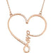 Ladies Natural Diamond Infinity-Inspired Love Heart Necklace (I1, G-H) — 14K Rose Gold