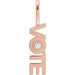 Ladies Natural Diamond Vote Charm/Pendant (I1, G-H) — 14K Rose Gold