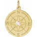 Ladies Natural Diamond Compass Pendant (I1, G-H) — 14K Yellow Gold