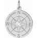Ladies Natural Diamond Compass Pendant (I1, G-H) — Sterling Silver