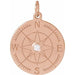 Ladies Natural Diamond Compass Pendant (I1, G-H) — 14K Rose Gold