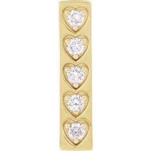 Ladies Natural Diamond Pendant (I1-I2, Ghi) — 14K Yellow Gold