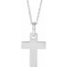 Ladies Natural Diamond Cross Necklace Mounting (I1, G-H) — 14K White Gold