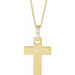 Ladies Natural Diamond Cross Necklace Mounting (I1, G-H) — 14K Yellow Gold