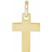 Ladies Natural Diamond Cross Pendant (I1, G-H) — 14K Yellow Gold