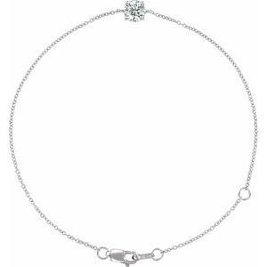 Ladies Natural Diamond 6 1/2-7 1/ Bracelet (I1, G-H) — Sterling Silver